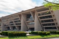 Dallas, Texas - May 7, 2018: Dallas City Hall, designed by renouned architect I. M. Pei, was used for the Robocop movies Royalty Free Stock Photo