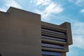Dallas, Texas - May 7, 2018: Dallas City Hall, designed by renouned architect I. M. Pei, was used for the Robocop movies Royalty Free Stock Photo