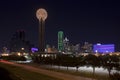 Dallas Texas at night Royalty Free Stock Photo