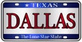 Dallas Texas License Plate