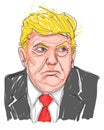 Donald Trump hand drawn vector illustration