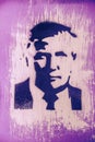 Donal Trump stencil spray illustration