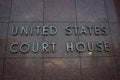 United States Court House Sign Dallas Royalty Free Stock Photo