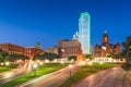 Dallas, Texas, USA skyline over Dealey Plaza Royalty Free Stock Photo