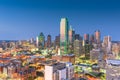 Dallas, Texas, USA skyline over Dealey Plaza Royalty Free Stock Photo