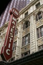 Dallas, TX: Historic Majestic Theater Sign located in downtown Dallas Texas Royalty Free Stock Photo