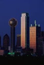 Dallas, TX skyline at dusk Royalty Free Stock Photo