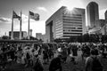 DALLAS, UNITED STATES - Jun 03, 2020: Silent Protest at Sunset