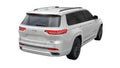 Dallas, USA. December 12, 2022. white Jeep Grand Cherokee L 2022 on a white background. A premium SUV car with an