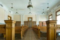 Lawbooks Shelved at the Back of a Courtroom in the Wasco County Courthouse, The Dalles, Oregon, USA