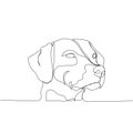 Dalmatian, dog breed, companion dog one line art. Continuous line drawing of friend, dog, doggy, friendship, care, pet