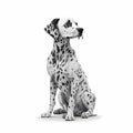 Dalmatian Dog Isolated White. Generative AI Royalty Free Stock Photo