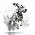 Dalmatian Dog Isolated White. Generative AI Royalty Free Stock Photo