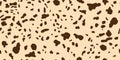Dalmatian, giraffe seamless horizontal pattern. Spotted animal texture of dog, leopard, cow and cheetah. African
