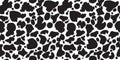 Dalmatian seamless pattern with spots. Dotted vector animal print. Cow and dog skin texture. Leopard fur random stains Royalty Free Stock Photo