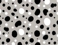 Dalmatian spot pattern with random dot layout Royalty Free Stock Photo