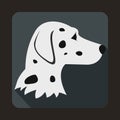 Dalmatians dog icon, flat style