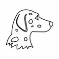 Dalmatians dog icon, outline style