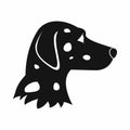 Dalmatians dog icon, simple style