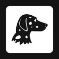 Dalmatians dog icon, simple style