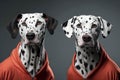 dalmatians in sportswear, created with Generative AI technology