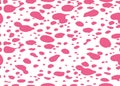 Cow texture pattern repeated seamless pink and white dalmatian animal jungle print spot skin fur Royalty Free Stock Photo