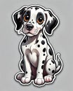 dalmation dog sticker decal comedy comic expression Royalty Free Stock Photo