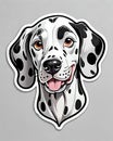 dalmation dog sticker decal friendly cartoon