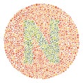 Red Green Color Blind Test Upper Letter N