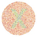 Red Green Color Blind Test Upper Letter X