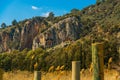 DALYAN, TURKEY: Rock-cut temple tombs of the ancient city Kaunos in Dalyan. Royalty Free Stock Photo