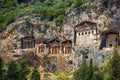 The Dalyan river in Turkey, the Lycian tombs