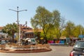 DALYAN, TURKEY: A fountain with a monument to Turtles and colorful letters of the name DALYAN and heart.