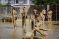 People take mud baths to improve the condition of the skin and strengthen the immune system. Royalty Free Stock Photo