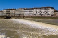 Dam across the Arno River, Florence, Italy Royalty Free Stock Photo