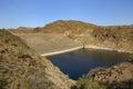 Dam at Alamo Lake State Park Royalty Free Stock Photo