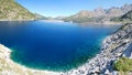 Dam of Cap-de-Long lake in French Hautes-Pyrenees Royalty Free Stock Photo