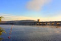 Dam Faces Morning Light on Table Rock Lake Royalty Free Stock Photo