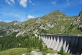 Dam of Fedaia lake Royalty Free Stock Photo