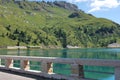 Dam of Fedaia lake Royalty Free Stock Photo
