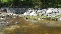 Dam Hradiste with regulated riverbed of river Cerna - Black