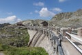 Dam at Lago della Vacca in Brescia Province, Lombardy, Italy