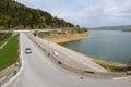 The dam on lake Mavrovo on Macedonia Royalty Free Stock Photo