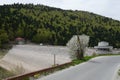 The dam on lake Mavrovo on Macedonia Royalty Free Stock Photo