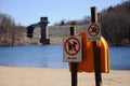 Hop Brook Dam and Lake Naugatuck Royalty Free Stock Photo