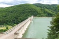 The dam on Lake Poiana Uzului, Bacau, Romania