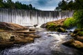 Dam at Lake Sequoyah and the Cullasaja River Royalty Free Stock Photo