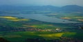 Dam Liptovska Mara. View of the famous dam in Liptov from the top of Poludnica hill in Zavazna Poruba.