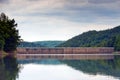 Dam at lubachowskie lake Royalty Free Stock Photo