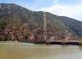 Dam in the mountains of the Pyrenees Royalty Free Stock Photo